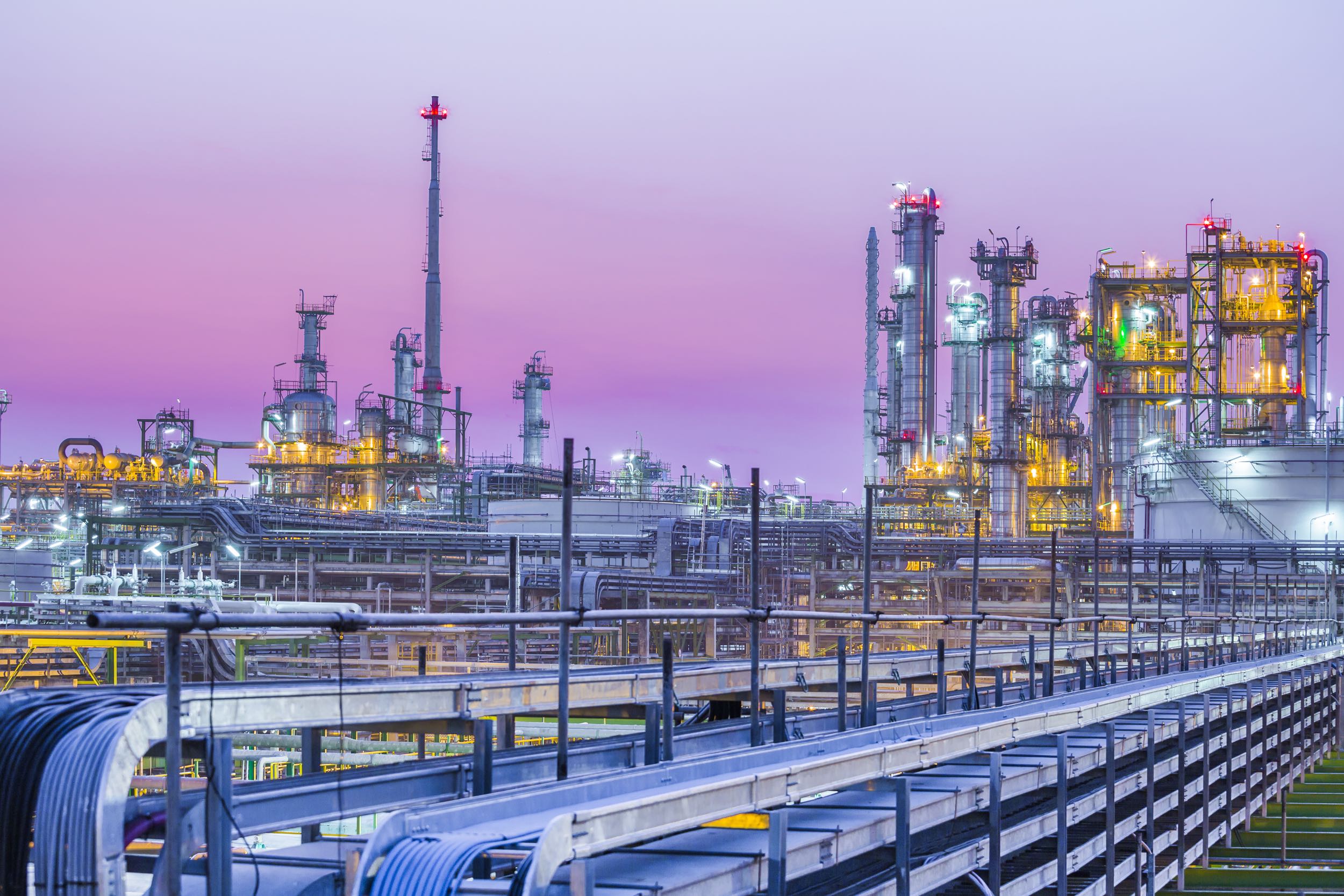 Twilight of industrial petroleum plant PRIME Plant